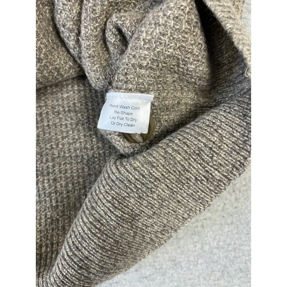 Joseph Abboud Sweater Mens L Brown Shawl Collar Wool Blend Tight Knit NWT